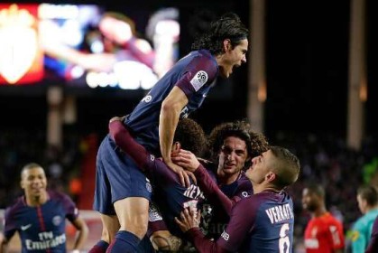  巴黎圣日耳曼主场完胜摩纳哥延续强势领跑态势